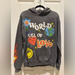 PacSun Black Graphic Hoodie Size Small